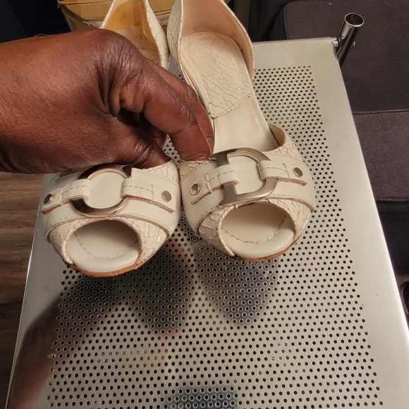 Dior Shoe White Snakeskin Peep Toe C D Initial - Picture 11 of 16